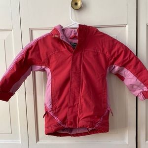 Warm little girls ski snow jacket